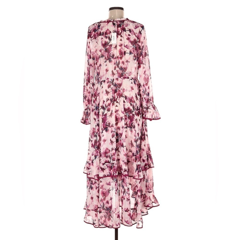 MARCHESA Pom Maxi Dress In Plum - Picture 4 of 7
